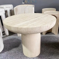 Table basse moderne de luxe, simple, portable, en travertin durable et amovible, pour salon et chambre à coucher