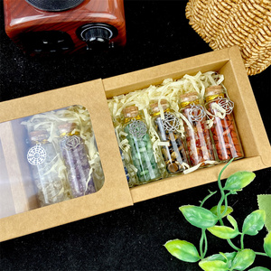 Nuovo prodotto rilascio varie <span class=keywords><strong>pietre</strong></span> di guarigione spirituale misto ghiaia sette <span class=keywords><strong>chakra</strong></span> che desiderano scatola di bottiglia Set per regalo - Product Image 4
