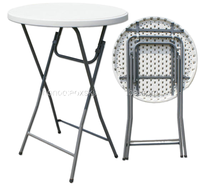 Table à manger pliante personnalisée pour balcon, en verre trempé résistant aux UV, empilable, pour extérieur, petit mobilier de patio, finition mate pour cour