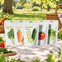 Sachets personnalisés en PE laminé, résistants à l'humidité, avec fermeture éclair, pour bonbons lyophilisés et snacks, qualité alimentaire