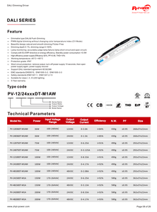 Controlador LED DALI Push Dimmable de 100W CV con Certificación CE/CB/SAA/RoHS, 100-240V/170-264VAC-DC 12V 24V 48V, Fuente de Alimentación LED Impermeable IP67 - Product Image 5