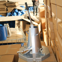 Cono de Prueba de Flujo de Hormigón Profesional, Juego de Conos de Prueba de Fluidez, Cono Metálico para Prueba de Fluidez con Varilla de Apisonamiento para Pruebas de Hormigón