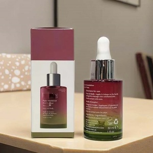 <b>Empty</b> Luxury Cylindrical Glass Serum <b>Bottles</b> Essential Oil Packaging Dropper Frosted Custom Logo Paper Box Screen Printing - Product Image 1