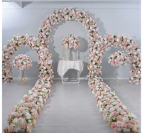 SMOOTH 7ft Herbst girlande Künstliche Herbst dekoration Thanksgiving Rose Flower Runner Mit Orange Lt Brown Pink Herbst Blumen dekor