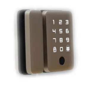 All New design fashionable glass door lock fingerprint password and card unlock office glass door lock