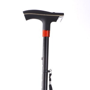 Canne pliante en alliage d'aluminium pour personnes âgées, légère, antidérapante et avec alarme, 850 950 mm, noir, café, or - Product Image 1