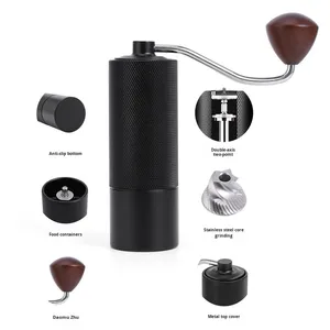 Moulin à café manuel portable d'extérieur en aluminium pour la maison et le commerce - Product Image 1