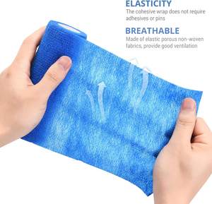 לוגו מותאם אישית ידידותית לסביבה דביק קלטת ספורט נקע עזרה ראשונה כחול וטרינר לעטוף תחבושת עבור סוסים - Product Image 4