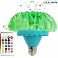 Projecteur de musique intelligent, éclairage musical en cristal avec dents bleues, décoration pour la maison, E27