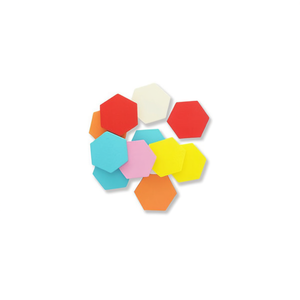 Ilan Pezzi di Legno Esagonali 3.0cm 15pz Multicolore per Lavori Artigianali - Product Image 1