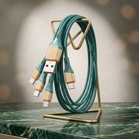 Câble de charge rapide Micro USB-C en nylon de 1 m pour LS631 PD 30W avec conducteur en cuivre pur pour téléphones Android, iOS et ordinateurs