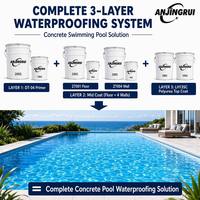 Revêtement imperméable polyaspartique polyurée sans solvant, 100 % solides, résistant au chlore, bicomposant pour piscine en béton
