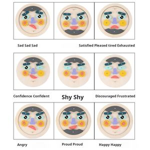 Puzzle in Legno con Espressioni Facciali Cambianti, Blocchi Educativi per lo Sviluppo <span class=keywords><strong>Sociale</strong></span> ed Emotivo dei Bambini - Product Image 3