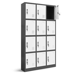 Armoire de rangement en acier à 12 portes pour écoles et gymnases - Product Image 3