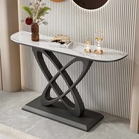 Console moderne minimaliste de luxe léger avec plateau en granit pour entrée et salon