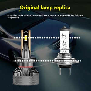Faro de coche LED de tubo de cobre doble de 120W, foco ultrabrillante con temperatura de Color de 6000K, decodificador H7 de nueva condición - Product Image 2