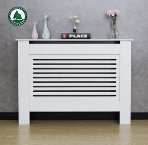 Cubierta <span class=keywords><strong>de</strong></span> radiador <span class=keywords><strong>de</strong></span> MDF, estantería <span class=keywords><strong>de</strong></span> <span class=keywords><strong>madera</strong></span> para armario, hogar y oficina, rejilla Vertical, blanco, 172L x 19W x 81H - Product Image 2