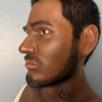 Masques de tête en silicone réalistes fabriqués à la main avec cheveux, design personnalisé, pour Halloween, cosplay, simulation de visage masculin