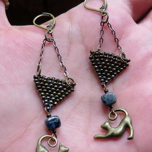 pendientes de cuentas Creaciones hechas a mano - Product Image 1