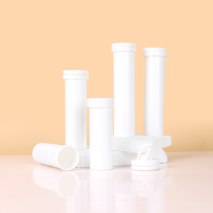 Tube rond en plastique PP de qualité alimentaire pour comprimés effervescents pharmaceutiques, conteneur de capsules médicales de vitamine C avec couvercle à ressort - Product Image 5