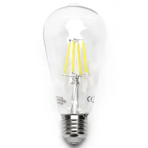 Bombilla LED de filamento ST64 E27 8W, luz cálida, eficiente, regulable, ideal para decoración y ahorro de energía. - Product Image 1