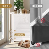 Barrière de sécurité pour chien Pawise, en maille rétractable, extensible jusqu'à 160 cm, fonctionnement à une main, pour porte intérieure ou extérieure