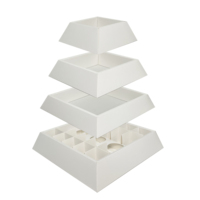 Benutzer definierte Desserts Pyramid Snack Box Stapel Paket Food Puff Gebäck Box Treats Pyramid Grazing Box