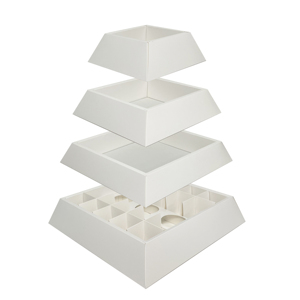 Custom Desserts Pyramid Snack <strong>Box</strong> Stack Package Food <strong>Puff</strong> Pastry <strong>Box</strong> Treats Pyramid Grazing <strong>Box</strong>