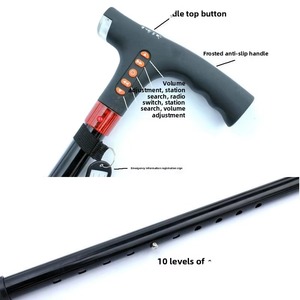 Medical Rehabilitation Adult Crutch Medium Weight Light Height Adjustable 300 Pounds Capacity Light Comfortable Cane for Easy - Product Image 1