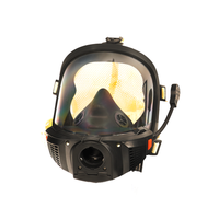 FENAN NOUVEAU Masque de communication intégré SCBA pour pompiers, affichage de la pression HUD, cadre arrière réglable, plaque dorsale avec feu arrière de sécurité