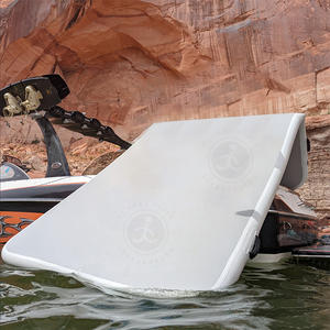 พาณิชย์ทนทาน DWF วางตะเข็บ2 In 1พองทะเลสาบสระว่ายน้ำสไลด์สำหรับเรือ - Product Image 4