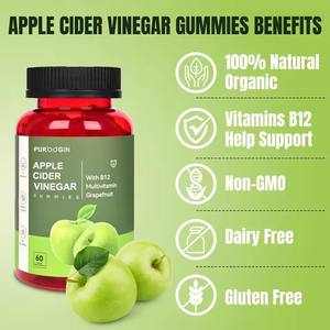 Marque Blanche 60 Bonbons Gélifiés Vinaigre de <span class=keywords><strong>Cidre</strong></span> de Pomme Biologique Céto ACV Complément Alimentaire - Product Image 5