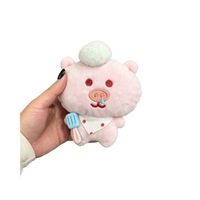 Porte-clés en peluche Meme Bear Pig couineur, breloque de sac, pendentif animal en peluche de dessin animé, cadeau pour sac à dos, sac à main, jouet pour machine à griffes