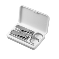 WELLFLYER Kit de manucure pédicure MS-771 5 pièces fournitures pour ongles coupe-ongles Kit de pédicure-Kit de manucure en acier inoxydable