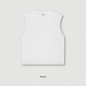 Chaleco sin mangas de 275G con efecto desgastado y bordes sueltos, estilo vintage americano, para primavera y verano - Product Image 4