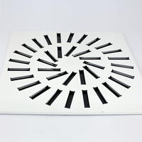 Grille de ventilation carrée pour plafond en acier galvanisé avec design graphique