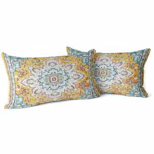 Snycler Set di 2 Copricuscini Boho 12x20 Pollici, Motivo su Entrambi i Lati, in Cotone Morbido e Peluche Corto, Stile Tappeto Boho - Product Image 2