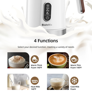 BioloMix NUOVO Montalatte Automatico Caldo e Freddo per Latte, Schiumatore per Caffè, Cioccolata Calda, Cappuccino - Product Image 2