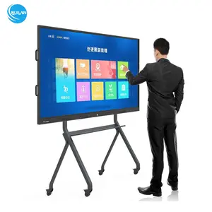 65'' Led Digital Smart Touch Screen Monitor All In 1 Pc Interactive Smart Tv Intelligent Conference Flat Panel