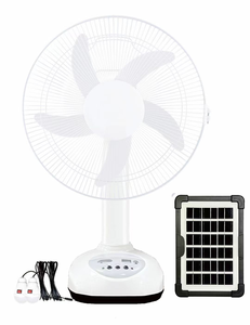 Ventilateur solaire LED populaire en boîte colorée, ventilateur de bureau solaire pour hôtel, ventilateur d'air solaire anglais - Product Image 3