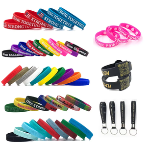 สายรัดข้อมือซิลิโคนแบบส่วนตัว สายรัดข้อมือสำหรับเล่นกีฬา พร้อมโลโก้ที่กำหนดเอง - Product Image 1