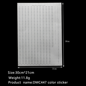 Autocollants numérotés pour peinture au <span class=keywords><strong>diamant</strong></span>, 546 grilles, pour boîte de rangement de peinture au <span class=keywords><strong>diamant</strong></span>, accessoires, format A4, autocollants de code couleur <span class=keywords><strong>DMC</strong></span> 447 - Product Image 2