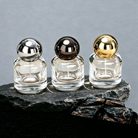 Flacon de parfum en verre transparent cylindrique de 30 ml en gros, vide, avec pulvérisateur à col serti, pour distribution cosmétique, impression sérigraphique