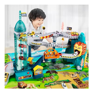 Giocattolo 2026: Set da gioco fai da te con pista per auto, parcheggio, avventura in città, scivolo per dinosauri, pista da corsa e binari stradali - Product Image 2