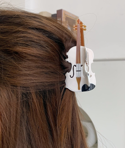 DOWELL Nouvelle Arrivée Pince à Cheveux en Acétate Violon Basse, Design Unique <span class=keywords><strong>de</strong></span> Luxe Léger, Pince Requin pour <span class=keywords><strong>Queue</strong></span> <span class=keywords><strong>de</strong></span> <span class=keywords><strong>Cheval</strong></span> Haute - Product Image 1