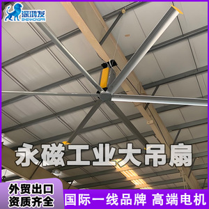 Ventilador de Techo Industrial de 7.3M con Aspas Metálicas, Motor de CA de Bajo Ruido de 800W, Ventilador de Ventilación para Refrigeración de Talleres - Product Image 2
