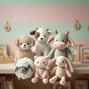 Jouet en peluche rembourré en coton PP personnalisé, vente en gros, poupée animale en peluche douce, adapté aux cadeaux d'affaires - Product Image 1