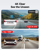 Kamera Dash Cam Nirkabel Redtiger Distributor F7NP 170 Sudut Lebar 4K Depan dan Belakang Dual Kamera WIFI Tanpa Kartu SD
