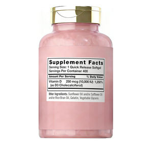 Suplemento vitamínico OEM/ODM para la salud ósea, práctico y de liberación rápida, vitamina D3 en cápsulas blandas, empaque personalizado. - Product Image 6