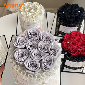 AM-PFE17A Ammy Bouquet <span class=keywords><strong>de</strong></span> fleurs immortelles Rose préservée pour la Saint-Valentin et la fête des mères Cadeaux Boîtes <span class=keywords><strong>de</strong></span> cadeaux <span class=keywords><strong>de</strong></span> Noë<span class=keywords><strong>l</strong></span> - Product Image 4